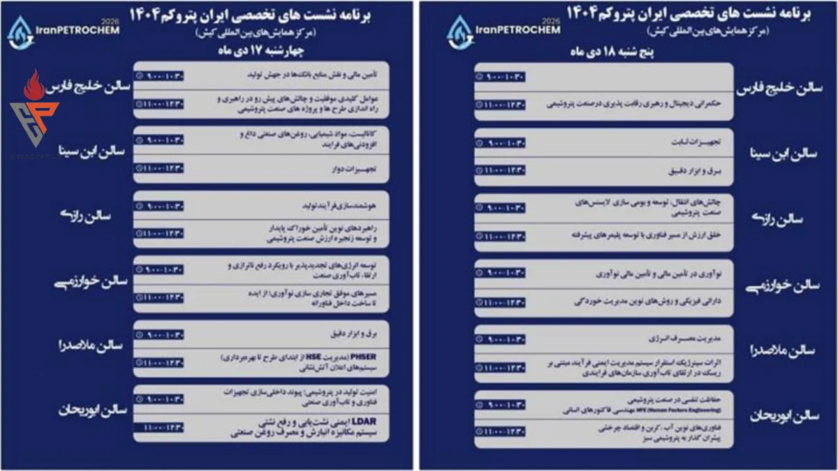 در سالن همایش‌های بین‌المللی کیش؛ ۲۳ نشست تخصصی در حاشیه سومین نمایشگاه پتروکم برگزار می‌شود