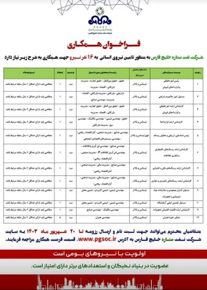 آگهی استخدام شرکت نفت ستاره خلیج فارس