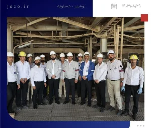 بازدید مدیرعامل شرکت جم‌صنعت‌کاران از روند اجرای پروژه‌ی افزایش ظرفیت کوره‌ی ۱۰۳ واحد الفین مجتمع پتروشیمی جم
