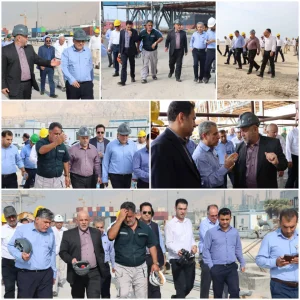 بازدید میدانی مدیر کنترل تولید شرکت ملی صنایع پتروشیمی و هیئت همراه از بندر پتروشیمی پارس