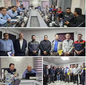 نشست صمیمانه دکتر کفایتمند مدیر عامل پتروشیمی فارابی با نمایندگان کارگری مجتمع