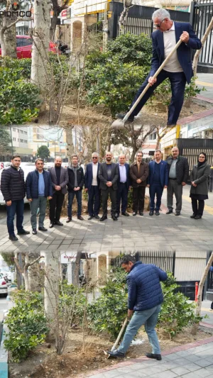 کاشت نهال به مناسبت روز درختکاری توسط کارکنان و مدیران شرکت پیدمکو