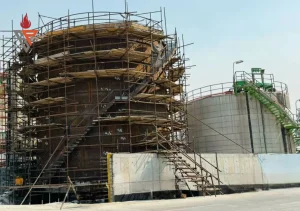 پیشرفت ۶۰ درصدی پروژه احداث تانک جدید CFO در واحد الفین جم
